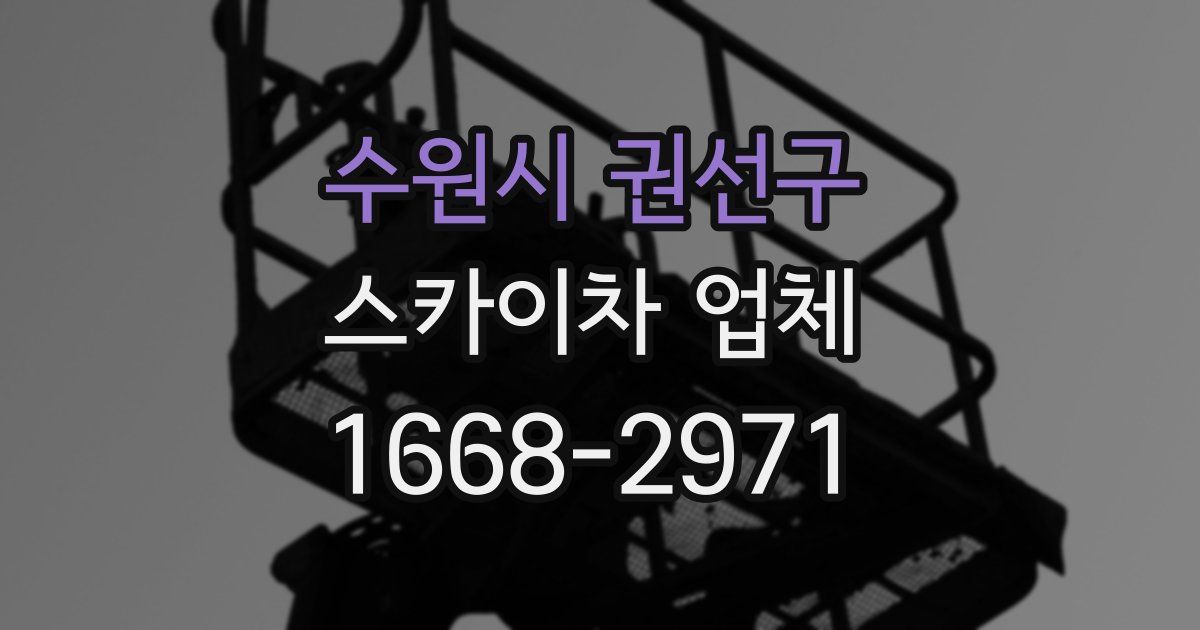 수원시 권선구 스카이차 업체