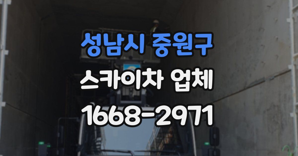 성남시 중원구 스카이차 업체