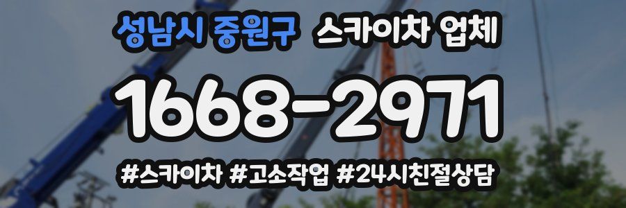 성남시 중원구 스카이차 업체