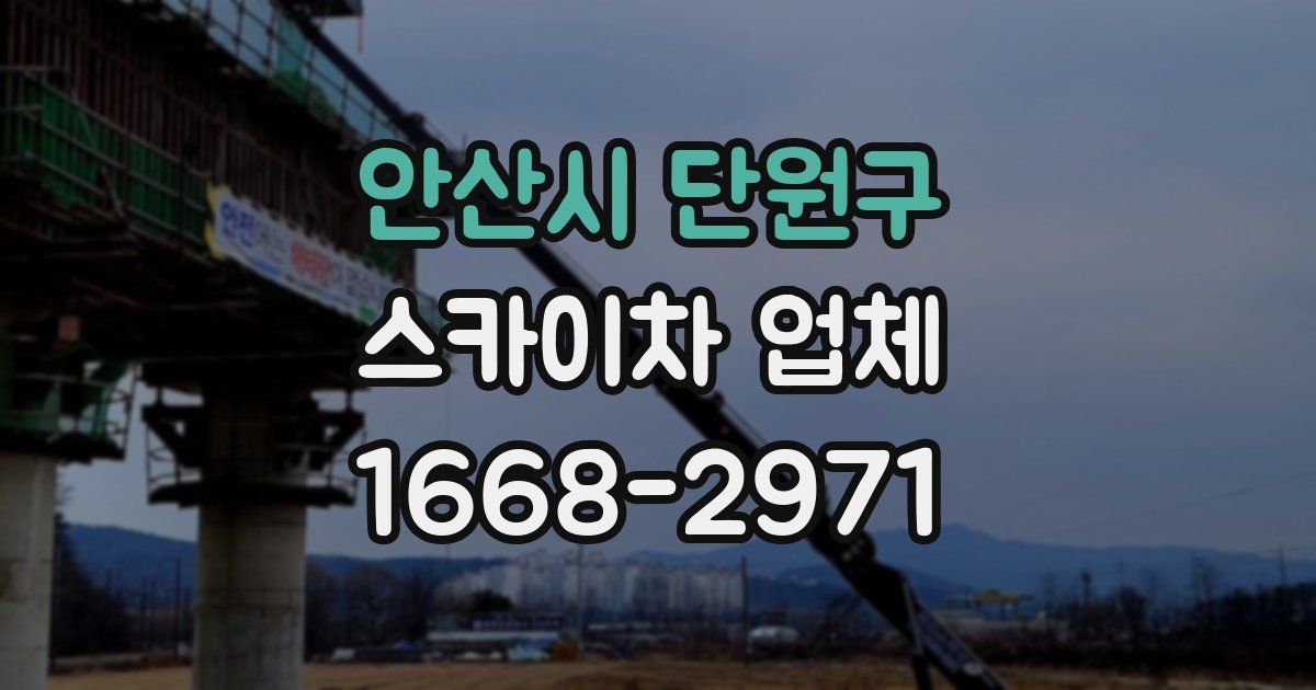 안산시 단원구 스카이차 업체