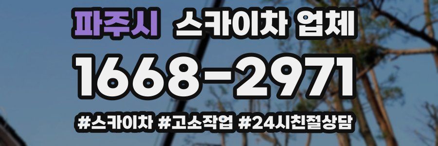 파주시 스카이차 업체