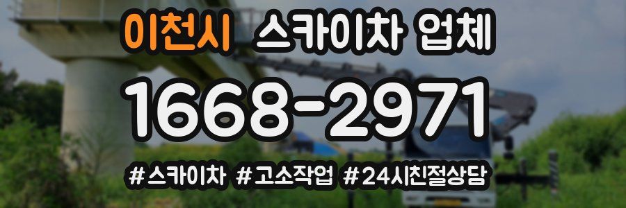 이천시 스카이차 업체