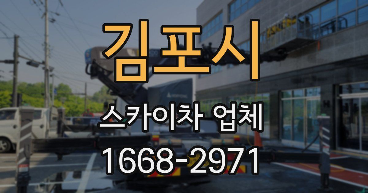 김포시 스카이차 업체
