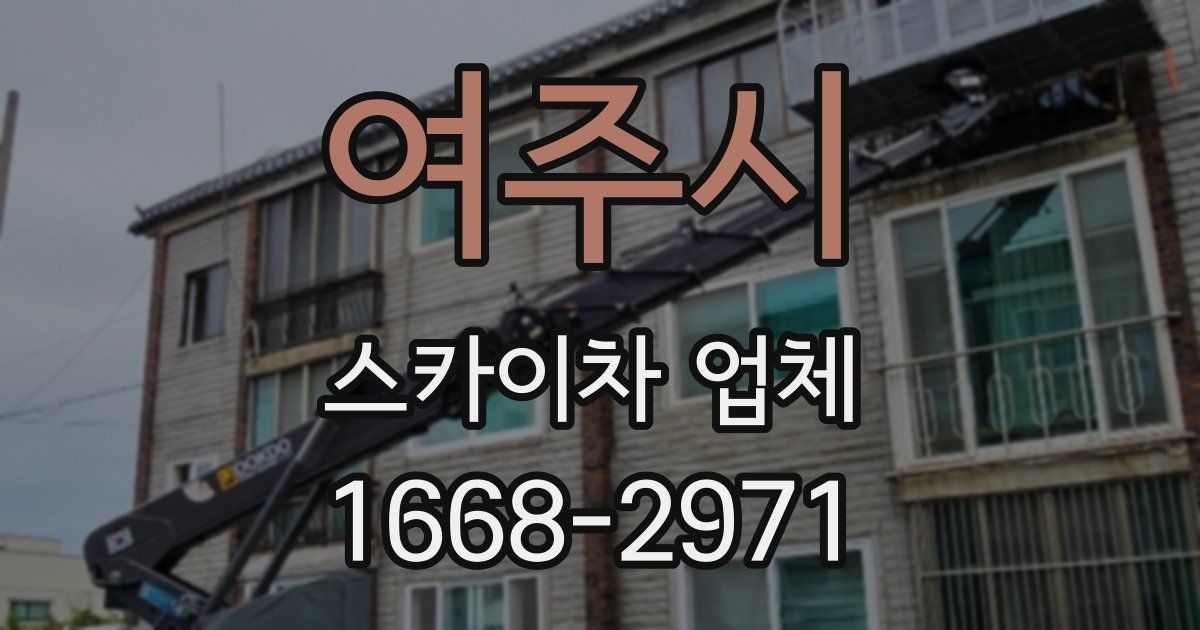 여주시 스카이차 업체