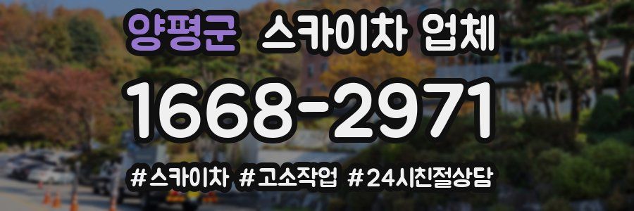 양평군 스카이차 업체