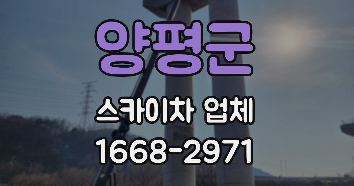 양평군 스카이차 업체