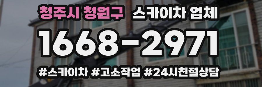 청주시 청원구 스카이차 업체