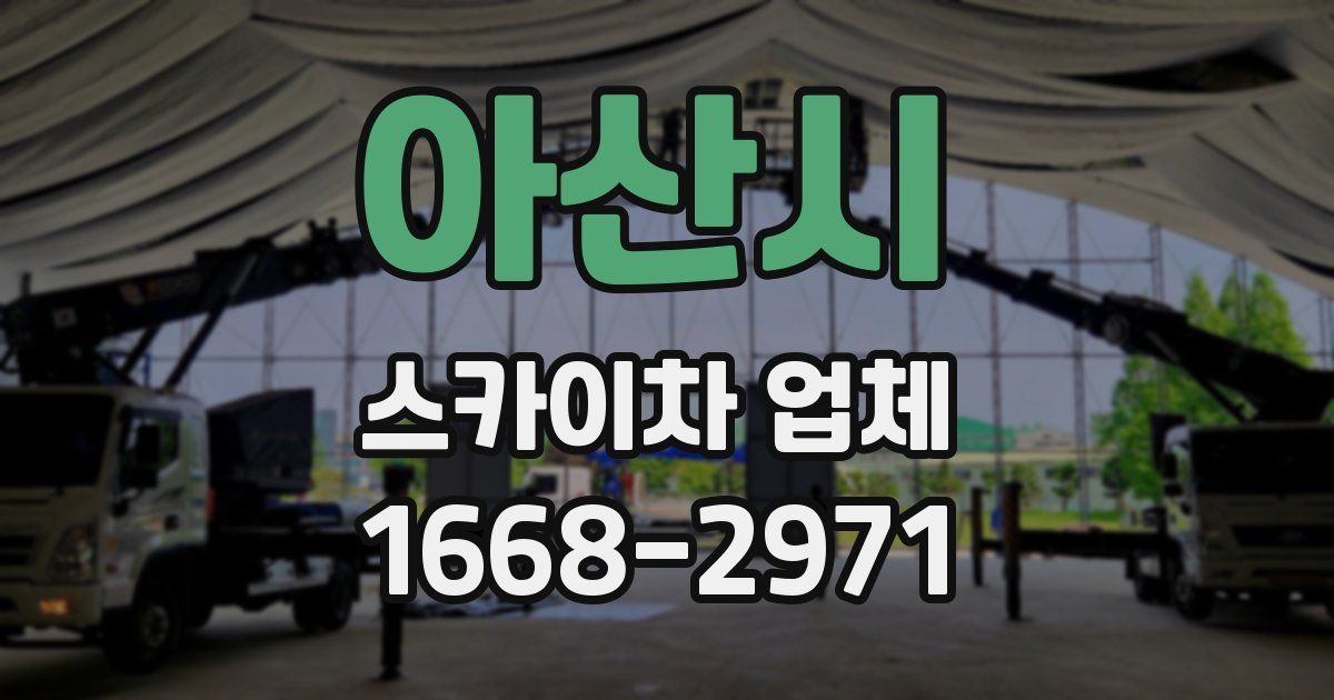 아산시 스카이차 업체