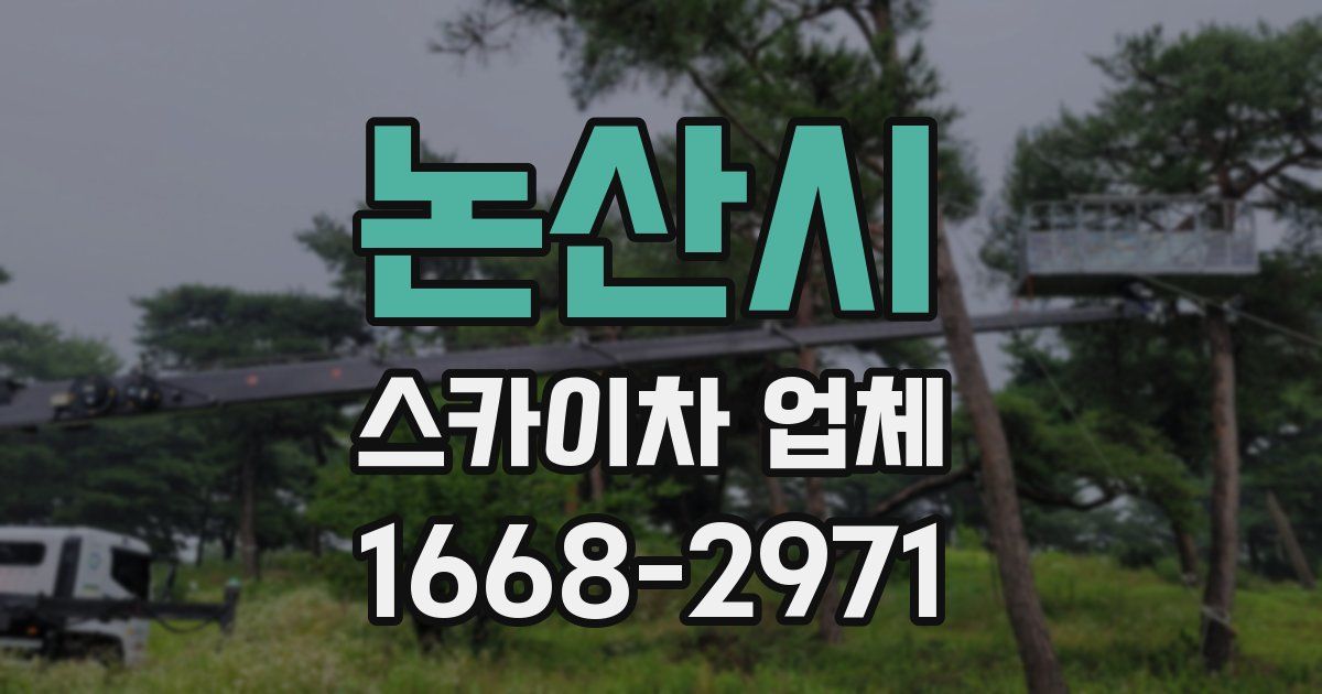 논산시 스카이차 업체