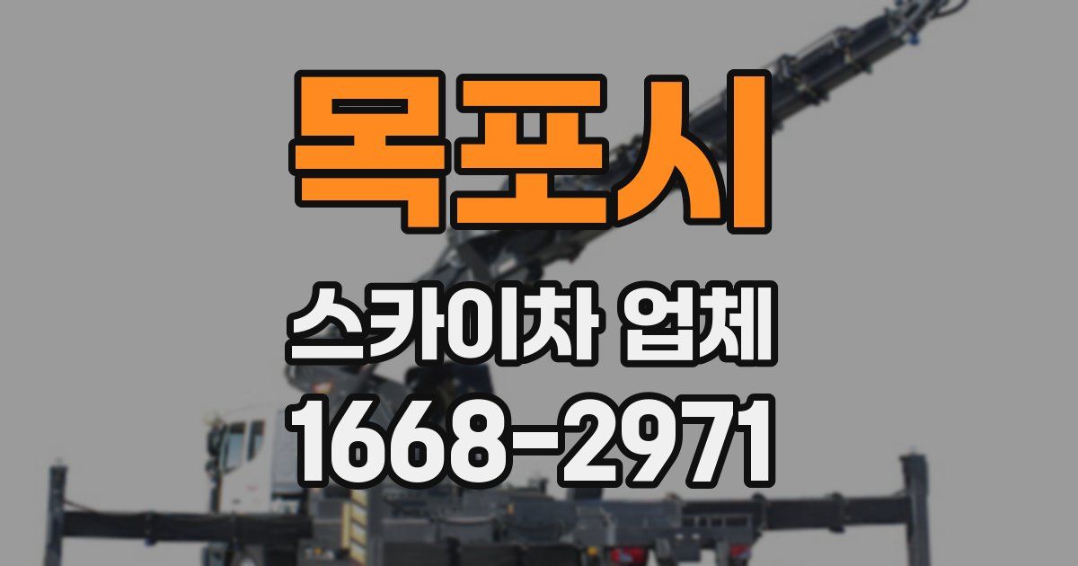 목포시 스카이차 업체