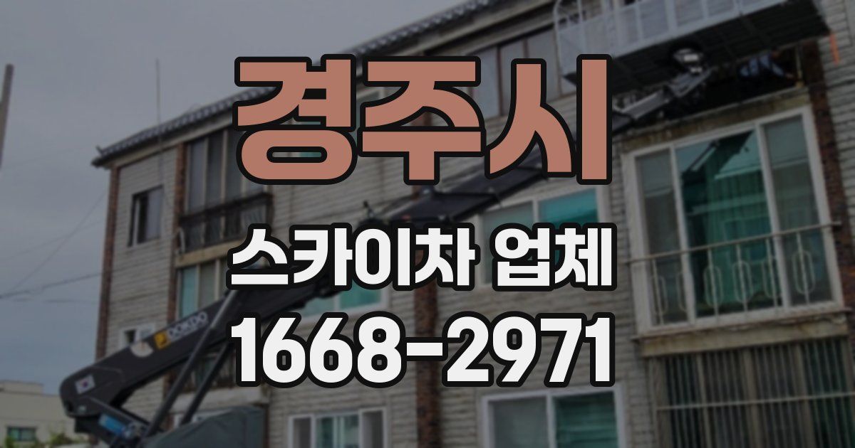 경주시 스카이차 업체