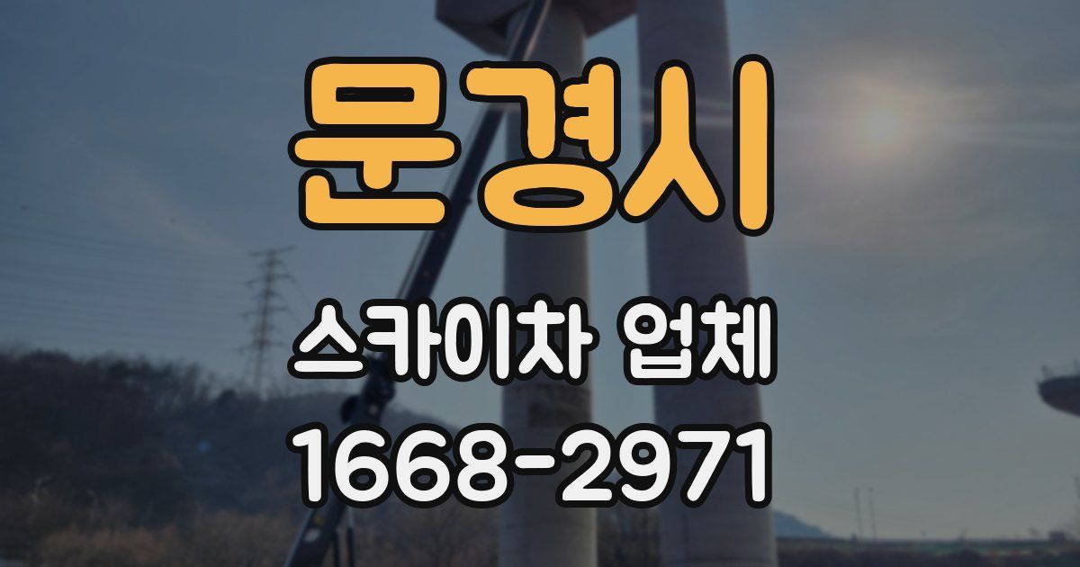 문경시 스카이차 업체