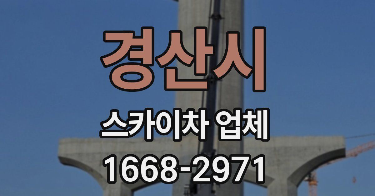 경산시 스카이차 업체