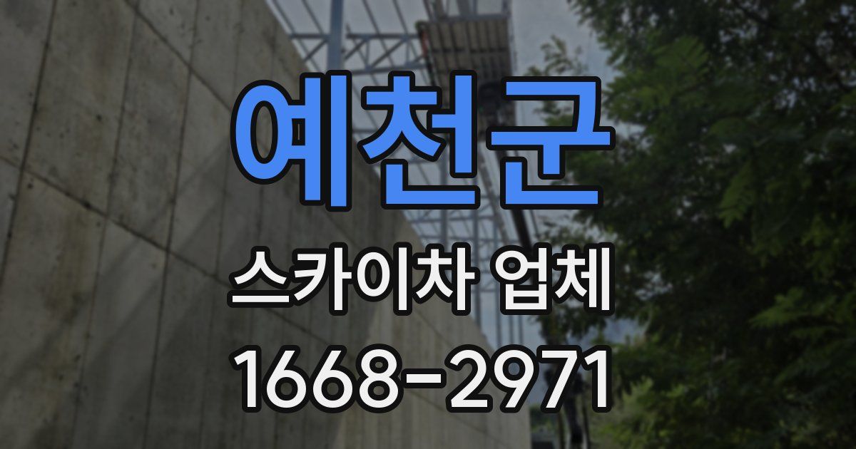 예천군 스카이차 업체