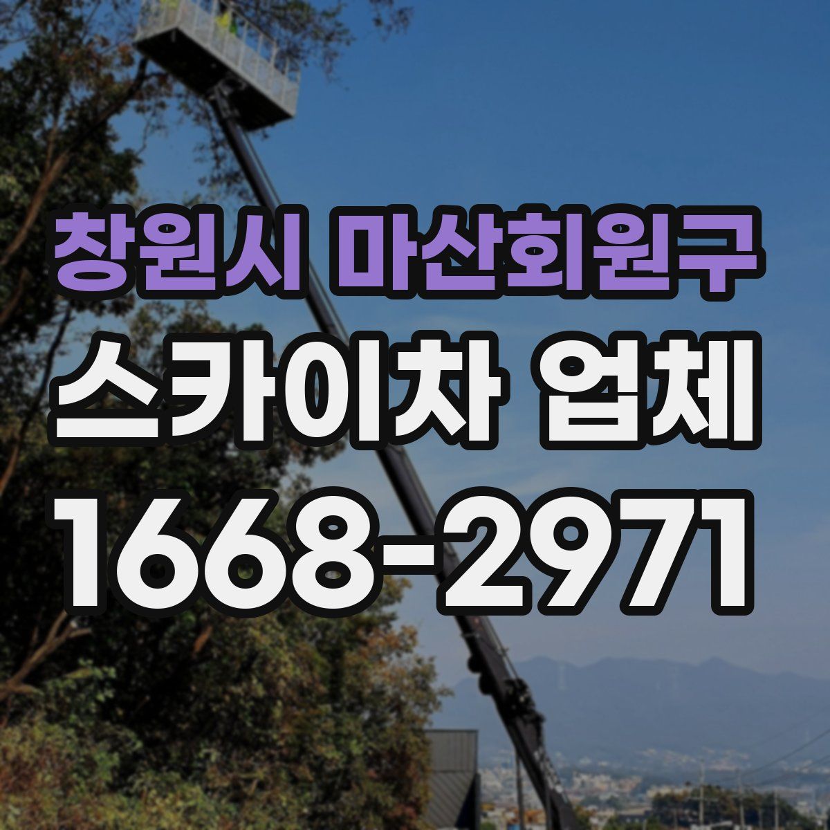 창원시 마산회원구 스카이차 업체