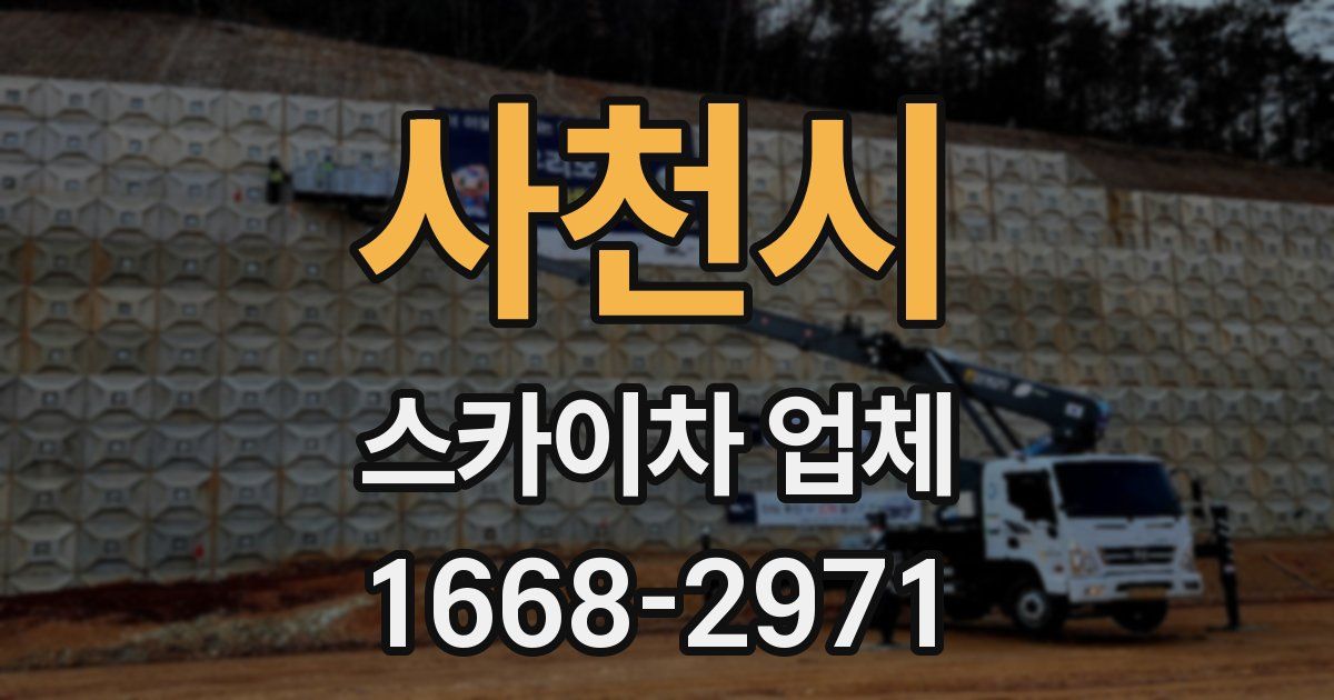 사천시 스카이차 업체