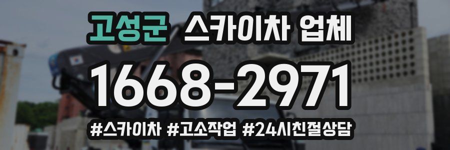 고성군 스카이차 업체