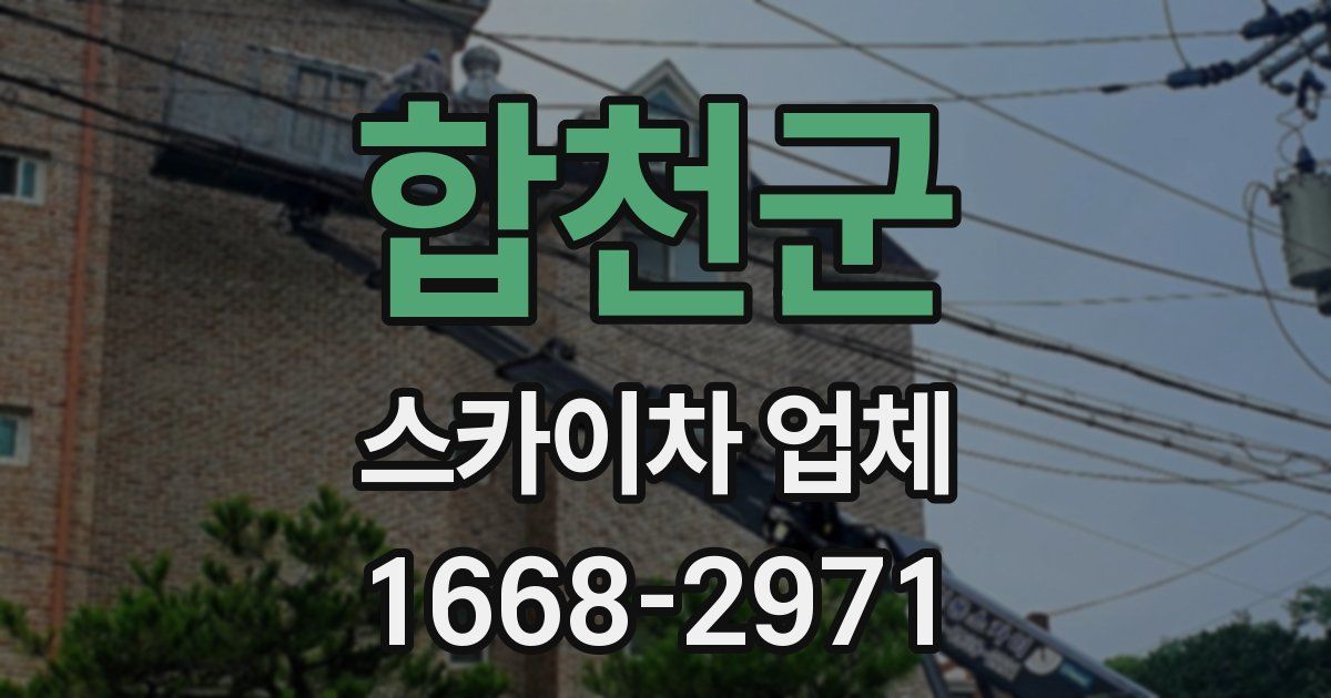 합천군 스카이차 업체