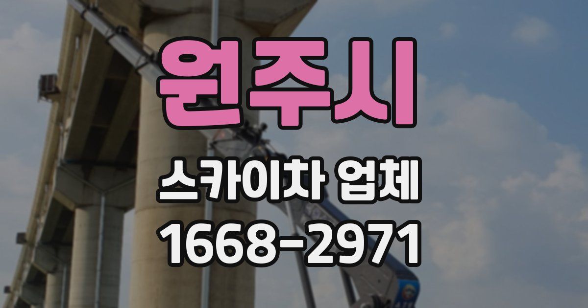 원주시 스카이차 업체