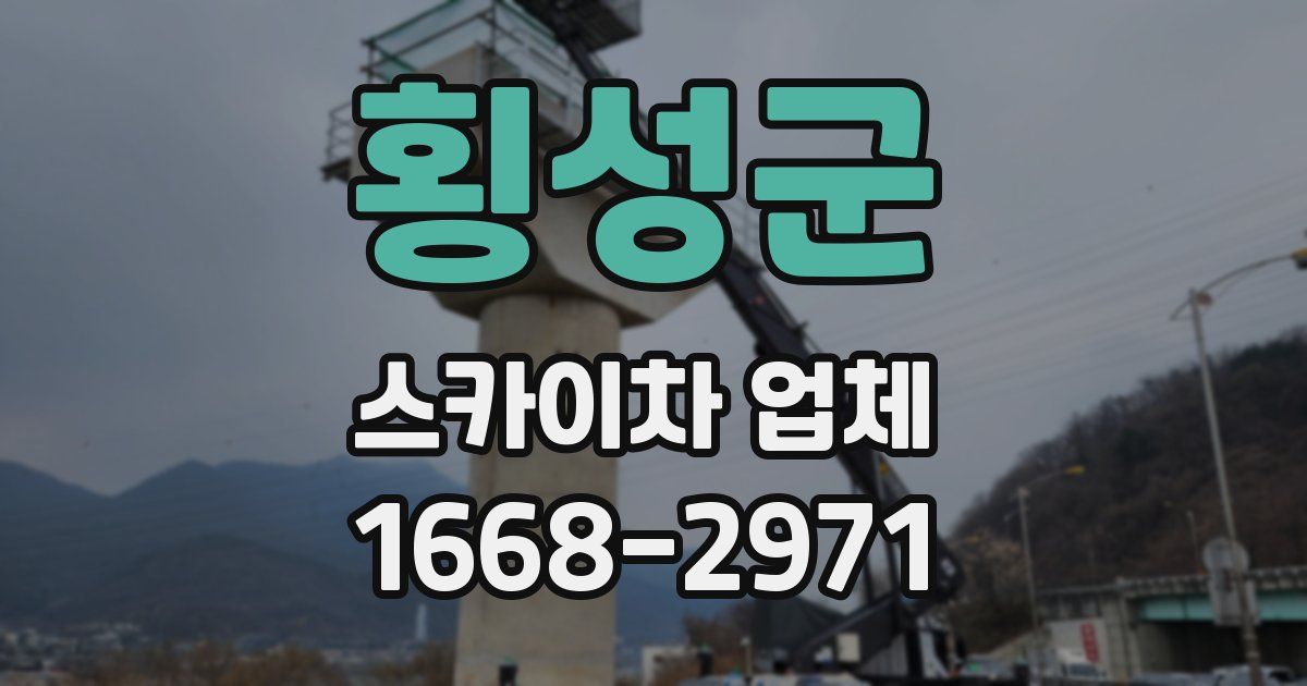 횡성군 스카이차 업체