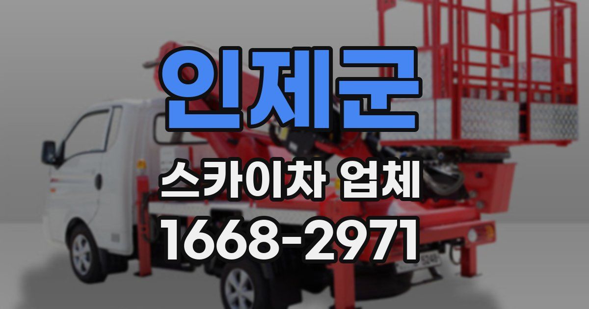 인제군 스카이차 업체
