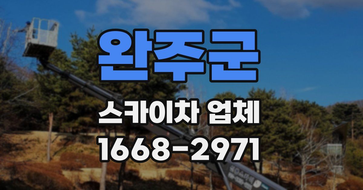 완주군 스카이차 업체