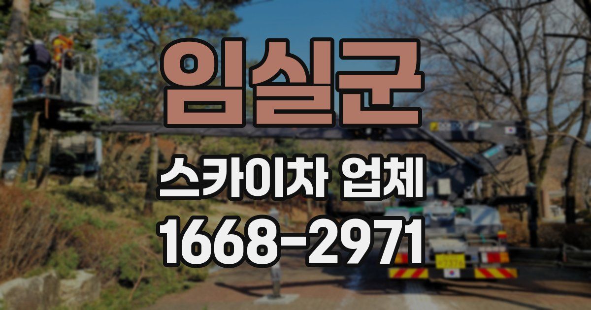 임실군 스카이차 업체