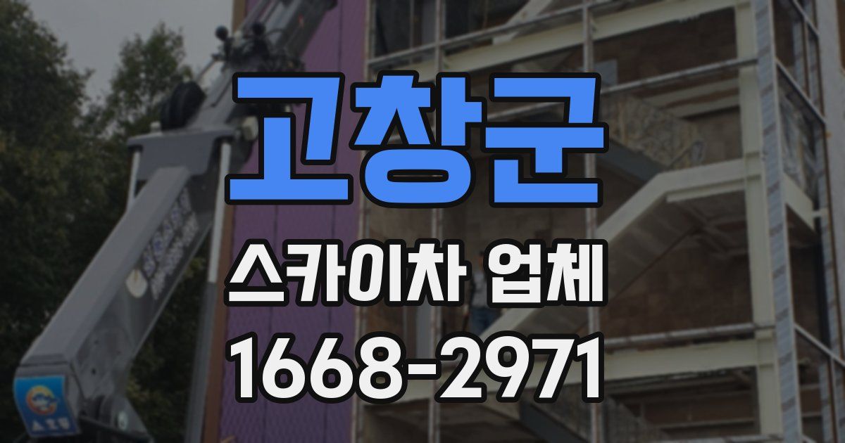 고창군 스카이차 업체