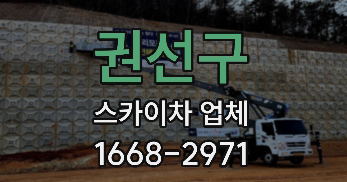 권선구 스카이차 업체