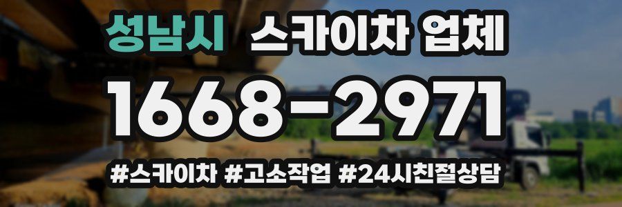 성남시 스카이차 업체