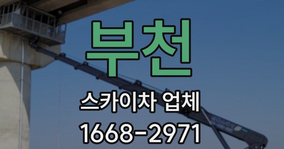 부천 스카이차 업체