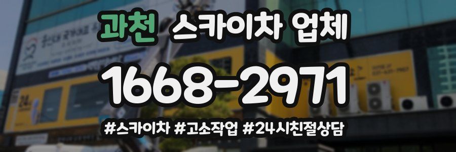 과천 스카이차 업체