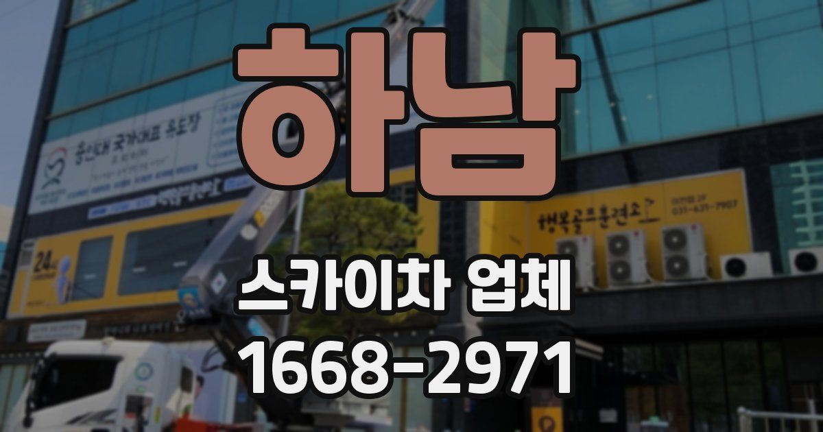 하남 스카이차 업체