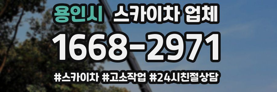 용인시 스카이차 업체