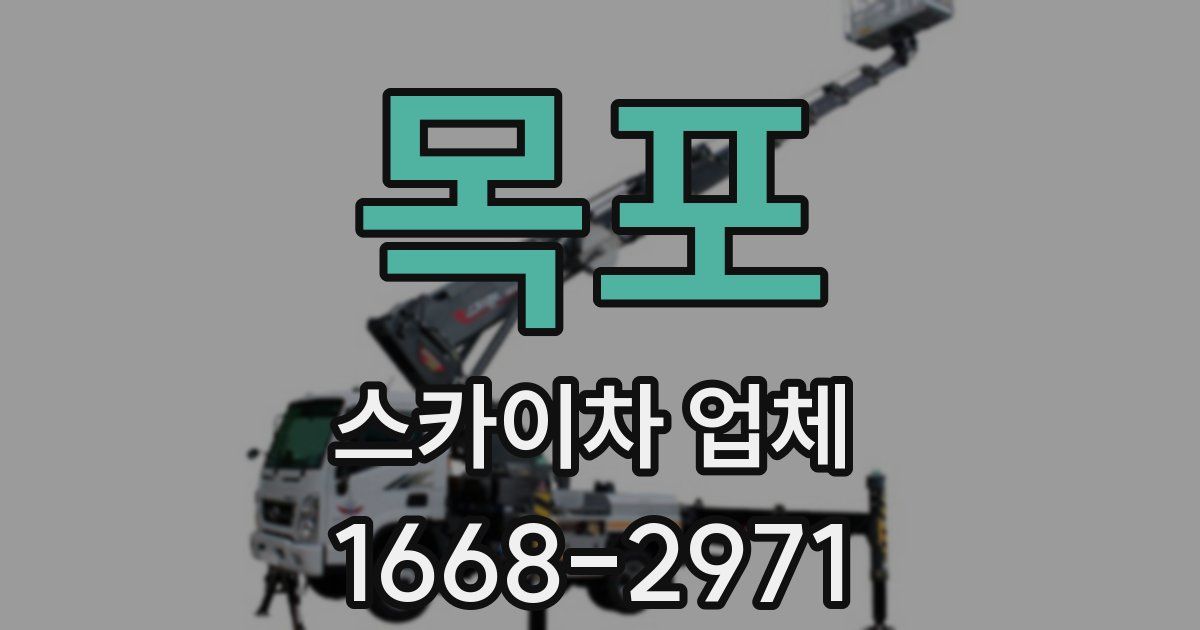 목포 스카이차 업체