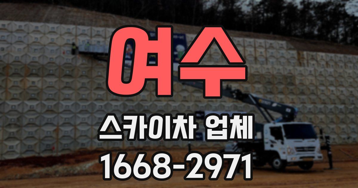 여수 스카이차 업체