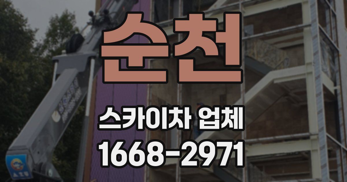 순천 스카이차 업체