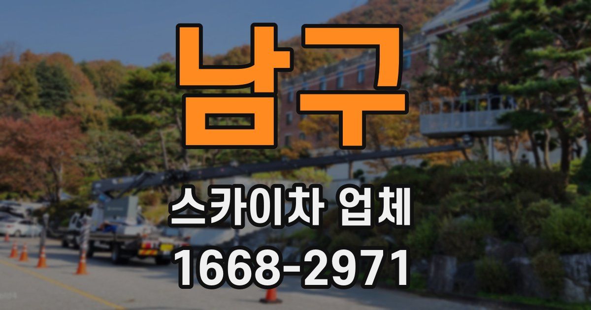남구 스카이차 업체