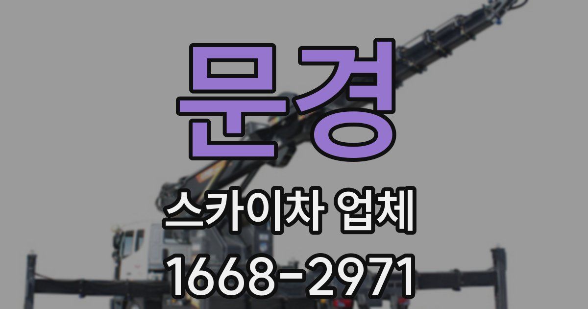 문경 스카이차 업체