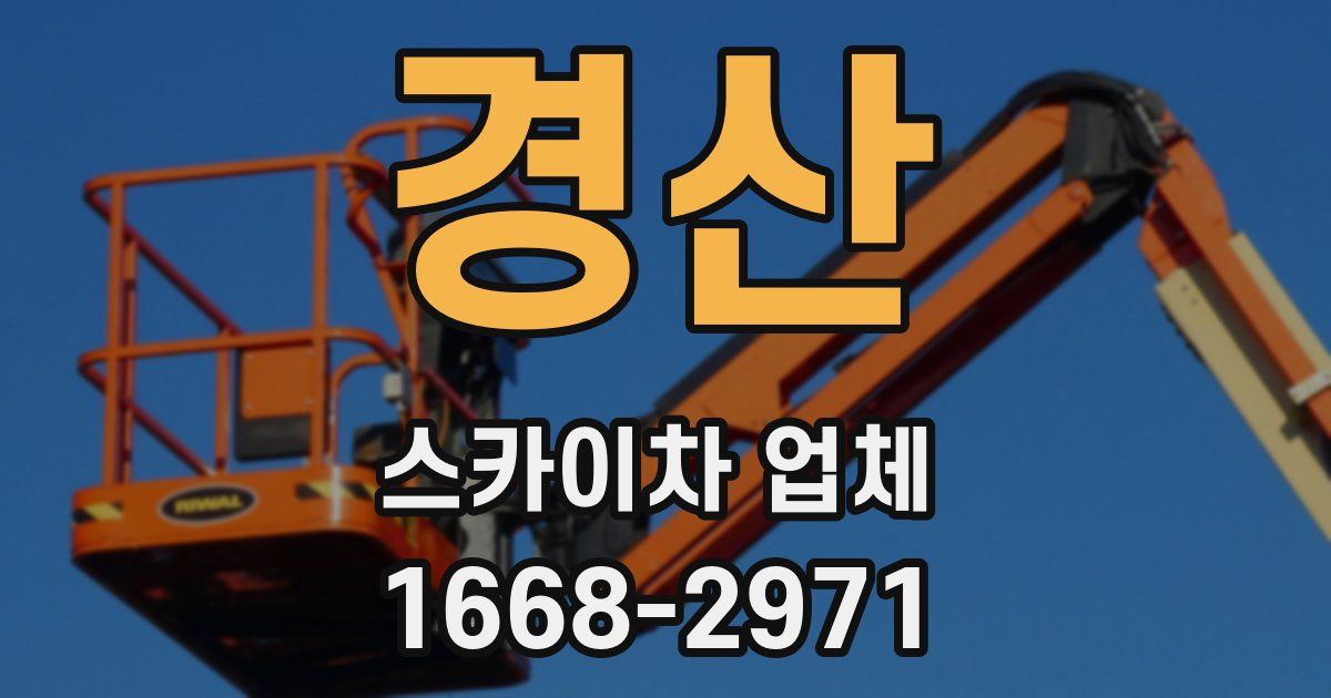 경산 스카이차 업체