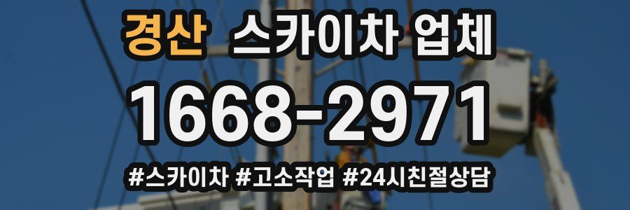 경산 스카이차 업체