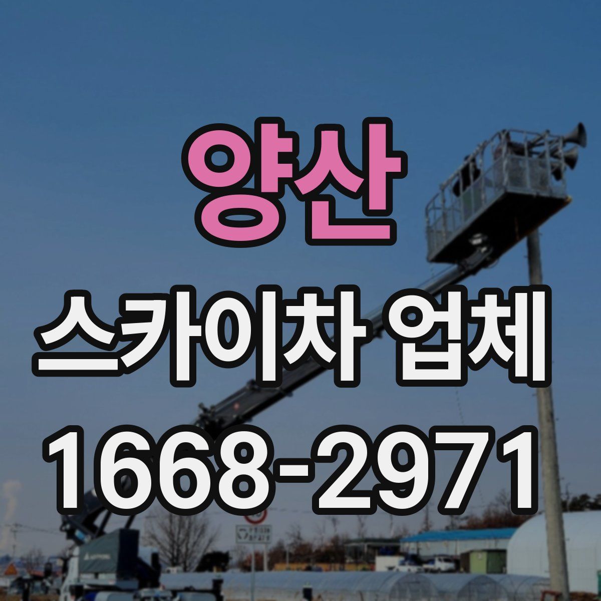 양산 스카이차 업체