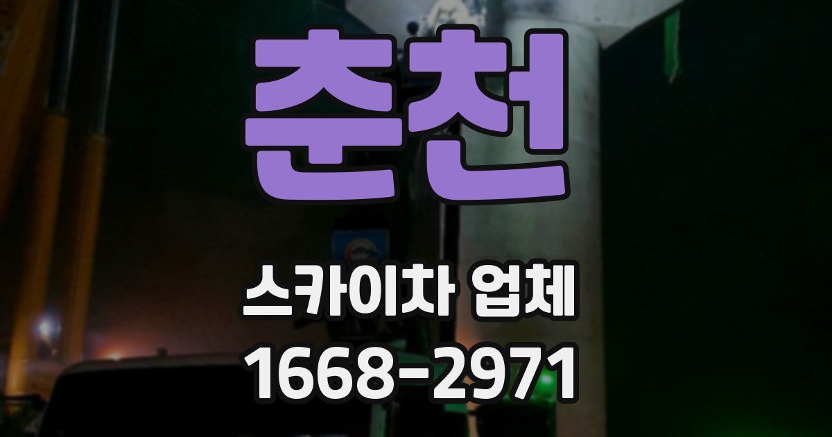 춘천 스카이차 업체