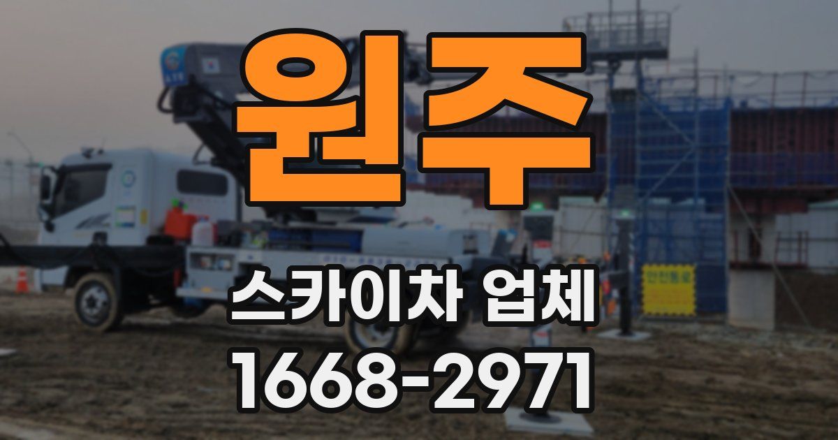 원주 스카이차 업체