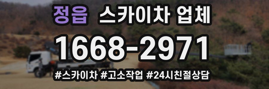 정읍 스카이차 업체