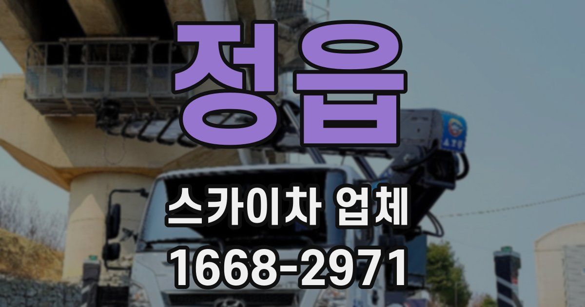 정읍 스카이차 업체