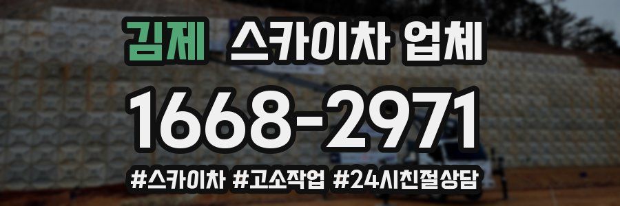 김제 스카이차 업체