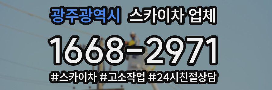 광주광역시 스카이차 업체
