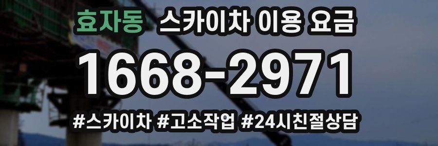 효자동 스카이차 이용 요금
