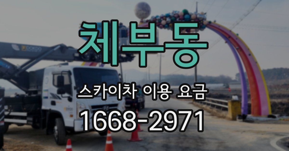 체부동 스카이차 이용 요금